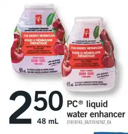 Fortinos PC LIQUID WATER ENHANCER, 48 ML offer