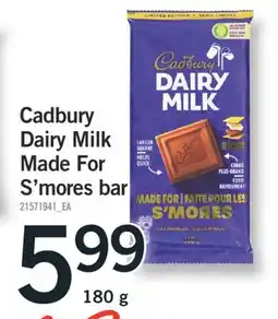 Fortinos CADBURY DAIRY MILK S'MORES BAR, 180 G offer