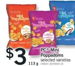 Fortinos PC MINI POPPADOMS, 113 G offer
