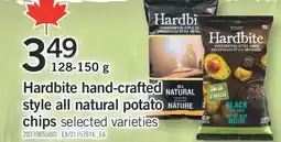 Fortinos HARDBITE HAND-CRAFTED STYLE ALL NATURAL POTATO CHIPS, 128-150 g offer