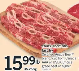 Fortinos CHUCK SHORT RIBS FAST FRY offer