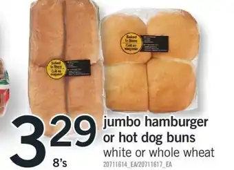 Fortinos JUMBO HAMBURGER OR HOT DOG BUNS, 8's offer