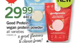 Fortinos GOOD PROTEIN VEGAN PROTEIN POWDER, 440 g offer