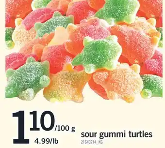 Fortinos SOUR GUMMI TURTLES offer