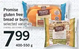 Fortinos PROMISE GLUTEN FREE BREAD OR BUNS, 400-550 g offer