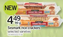 Fortinos SESMARK RICE CRACKERS, 90 g offer