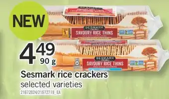 Fortinos SESMARK RICE CRACKERS, 90 g offer