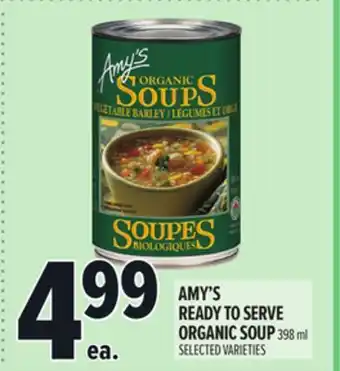 Metro AMY'S READY TO SERVE ORGANIC SOUP offer