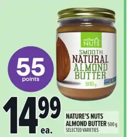 Metro NATURE'S NUTS ALMOND BUTTER offer