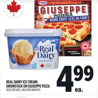 Metro REAL DAIRY ICE CREAM, DRUMSTICK OR GIUSEPPE PIZZA offer