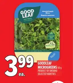 Metro GOODLEAF MICROGREENS offer