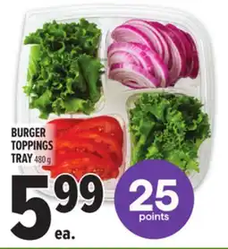 Metro BURGER TOPPINGS TRAY offer