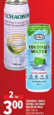 Metro CHAOKOH, GRACE OR MILI COCONUT WATER OR MILK offer