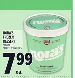 Metro NORA'S FROZEN DESSERT offer