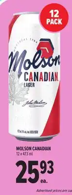 Metro MOLSON CANADIAN offer