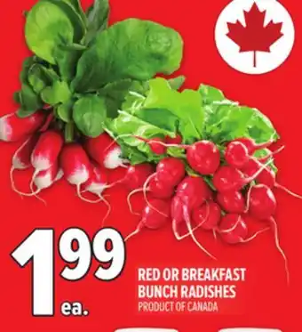Metro RED OR BREAKFAST BUNCH RADISHES offer