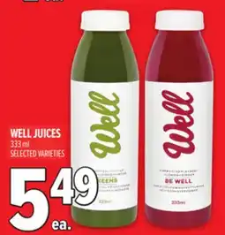 Metro WELL JUICES offer