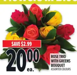 Metro ROSE TRIO WITH GREENS BOUQUET offer
