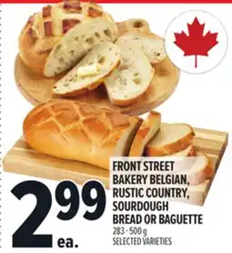 Metro FRONT STREET BELGIAN, RUSTIC COUNTRY, SOURDOUGH BREAD OR BAGUETTE offer