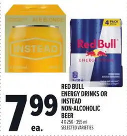 Metro RED BULL ENERGY DRINKS OR INSTEAD NON-ALCOHOLIC BEER offer