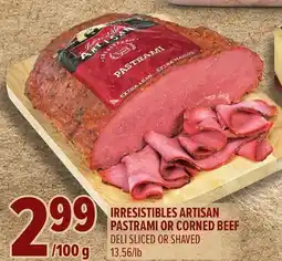 Metro IRRESISTIBLES ARTISAN PASTRAMI OR CORNED BEEF offer