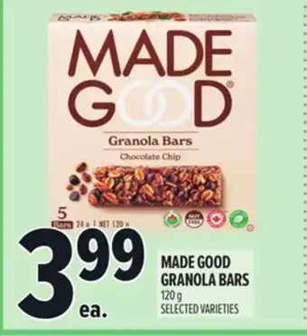 Metro MADE GOOD GRANOLA BARS offer