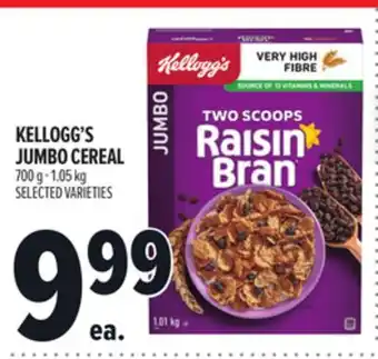 Metro KELLOGG'S JUMBO CEREAL offer