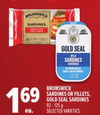 Metro BRUNSWICK SARDINES OR FILLETS, GOLD SEAL SARDINES offer