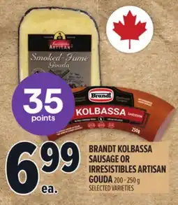 Metro BRANDT KOLBASSA SAUSAGE OR IRRESISTIBLES ARTISAN GOUDA offer