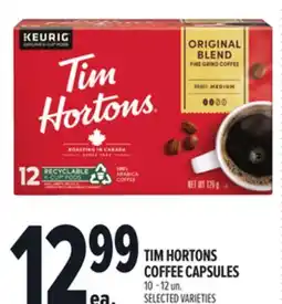 Metro TIM HORTONS COFFEE CAPSULES offer