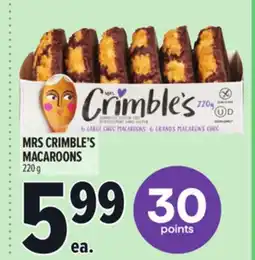 Metro MRS CRIMBLE'S MACAROONS offer