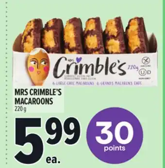 Metro MRS CRIMBLE'S MACAROONS offer