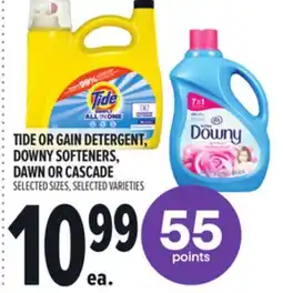 Metro TIDE OR GAIN DETERGENT, DOWNY SOFTENERS, DAWN OR CASCADE offer