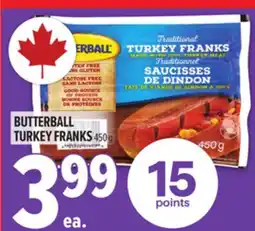 Metro BUTTERBALL TURKEY FRANKS offer