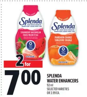 Metro SPLENDA WATER ENHANCERS offer