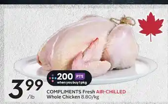 Sobeys COMPLIMENTS Fresh AIR-CHILLED Whole Chicken offer