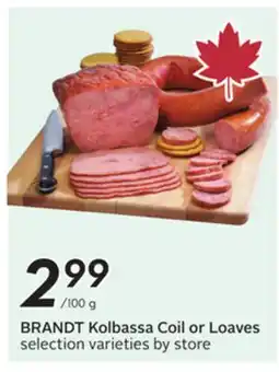 Sobeys BRANDT Kolbassa Coil or Loaves offer