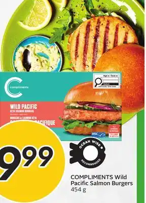 Sobeys COMPLIMENTS Wild Pacific Salmon Burgers offer