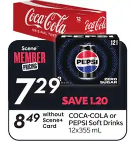 Sobeys COCA-COLA or PEPSI Soft Drinks offer