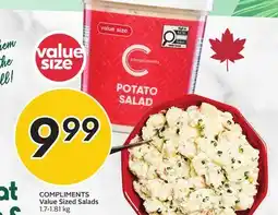 Sobeys COMPLIMENTS Value Sized Salads offer