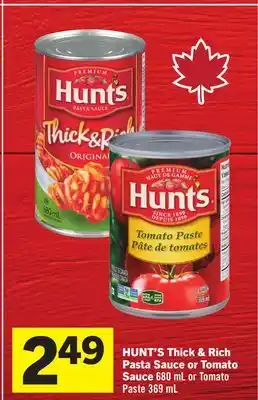 Foodland HUNT'S Thick & Rich Pasta Sauce or Tomato offer