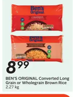 Sobeys BEN'S ORIGINAL Converted Long Grain or Wholegrain Brown Rice offer