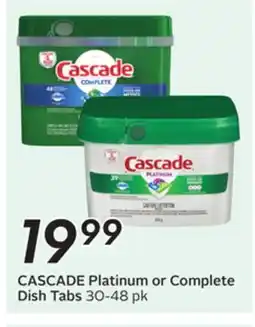Sobeys CASCADE Platinum or Complete Dish Tabs offer