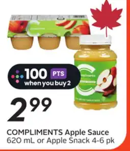 Sobeys COMPLIMENTS Apple Sauce offer