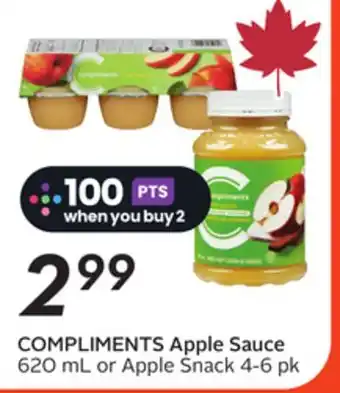 Sobeys COMPLIMENTS Apple Sauce offer