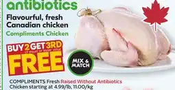 Sobeys COMPLIMENTS Fresh Raised Without Antibiotics Chicken offer