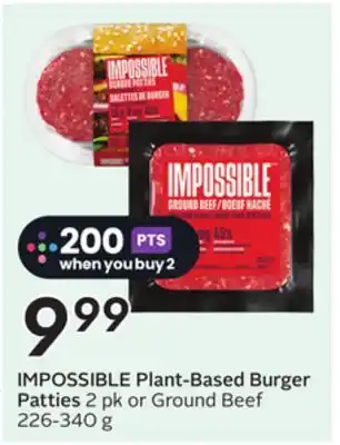 Sobeys IMPOSSIBLE Plant-Based Burger Patties offer