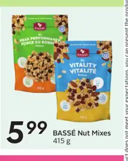 Sobeys BASSÉ Nut Mixes offer