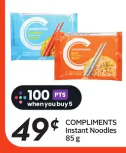 Sobeys COMPLIMENTS Instant Noodles offer