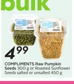 Sobeys COMPLIMENTS Raw Pumpkin Seeds offer